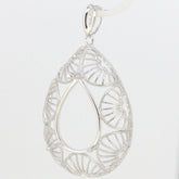 14K Yellow Gold Semi Mount Pendant Setting Pear Shape PE 18x13mm Filigree - Syzjewelry